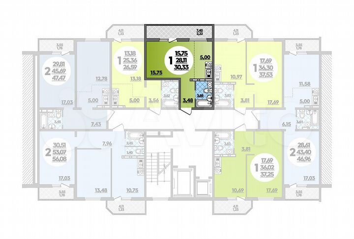 Квартира-студия, 30,3 м², 11/16 эт.