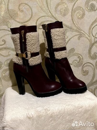 Ботильоны-сапоги натуральная кожа