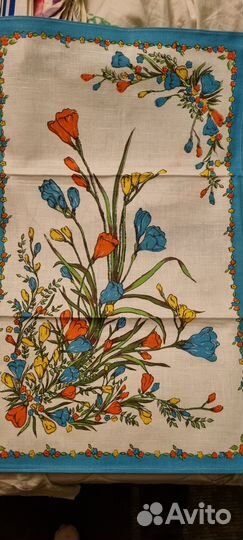 Льняные полотенца для кухни ссср, 6 штук