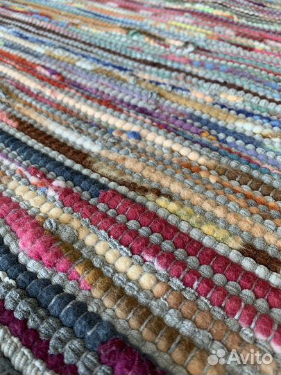 Коврик лоскутный цветной прикроватный / придверный