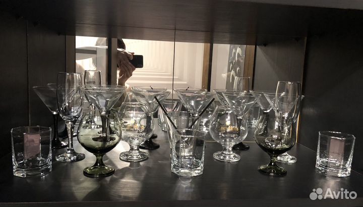 Бокалы для мартини, виски, коньяка