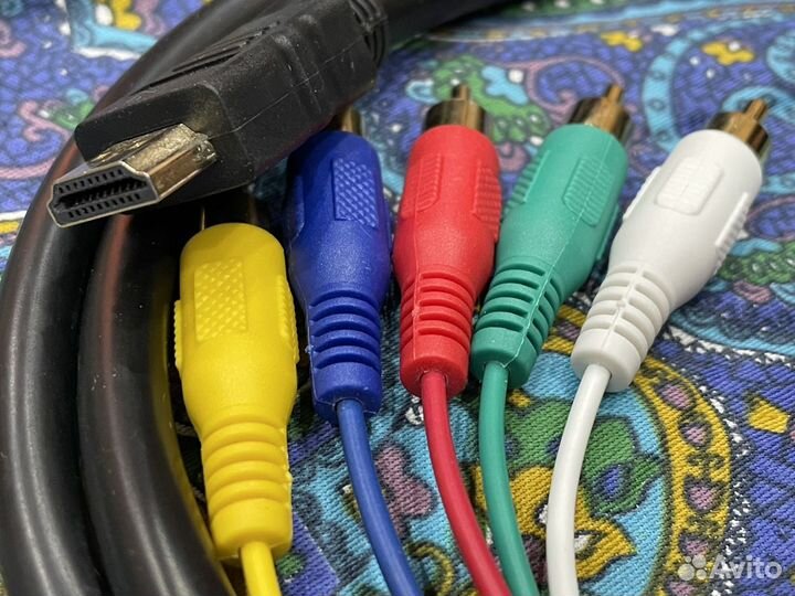 Кабель hdmi в 5 rca колокольчики