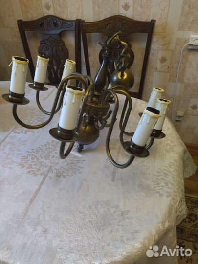 Люстра винтаж бронза