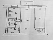 2-к. квартира, 46 м², 5/5 эт.