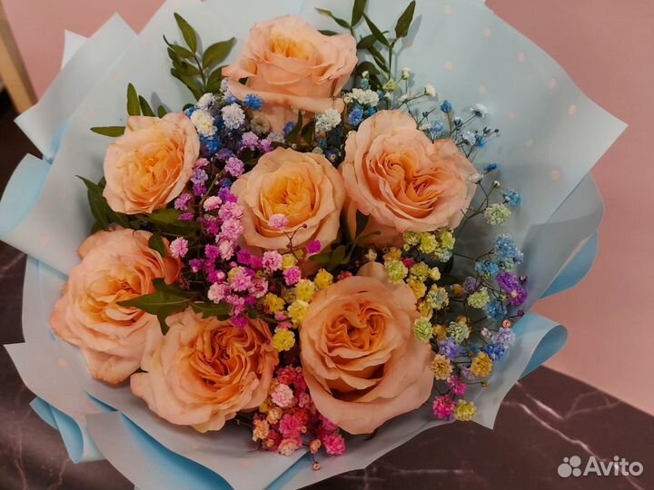 Букет цветов Радуга