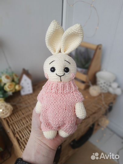 Мягкая игрушка заяц ручной работы