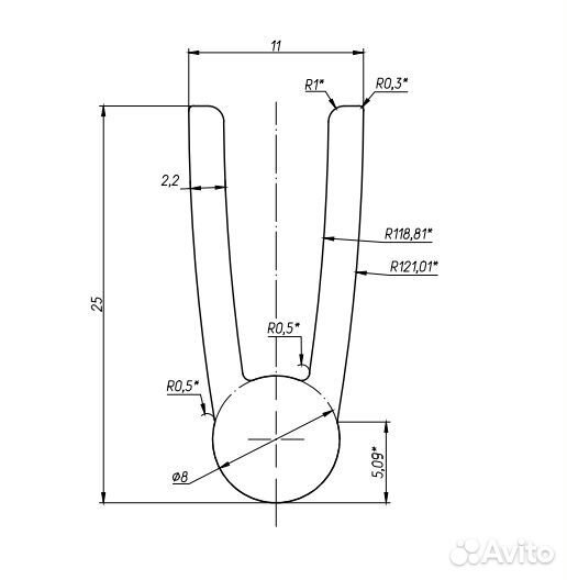 Накладка-соединитель на скуловой обвод