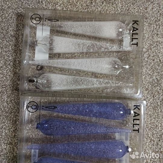 IKEA ёлочные игрушки сосульки