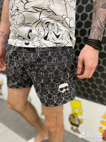 Шорты черные плавательные Karl Lagerfield