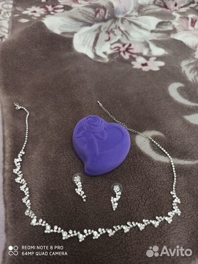 Свадебное колье с серьгами