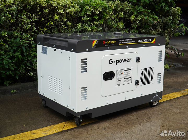 Генератор дизельный 14 кВт G-power однофазный DG17