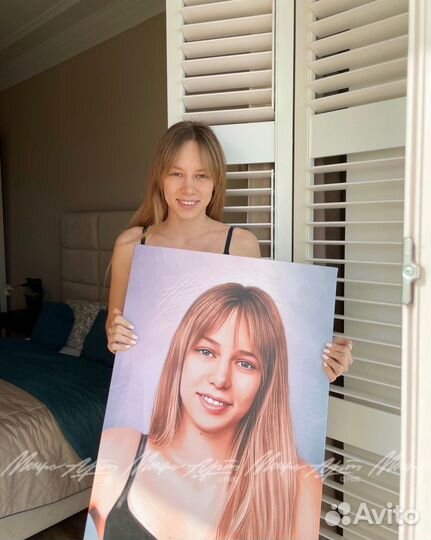 Портрет по фото на холсте на заказ