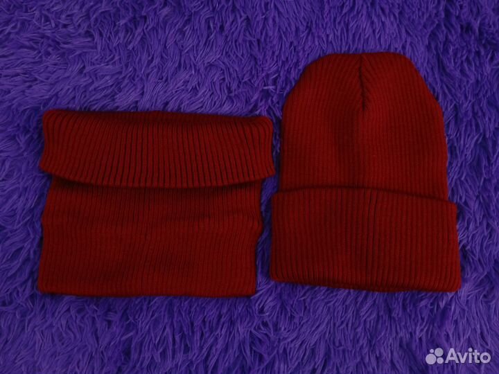Комплект женский шапка со снудом 55-58 единый
