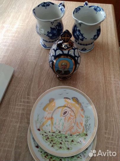 Яйцо cobalt, гжель, блюдца