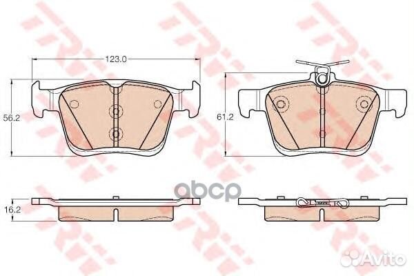 GDB1957 колодки дисковые задние Audi A3, VW Go