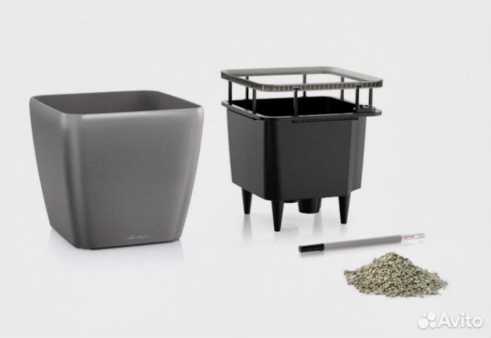 Кашпо с автополивом Lechuza quadro Premium 21 LS