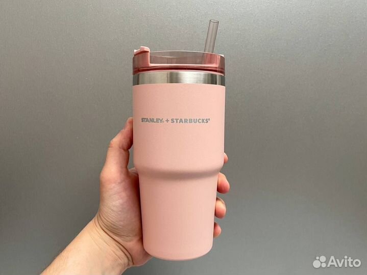 Термокружка starbucks старбакс Stanley розовая