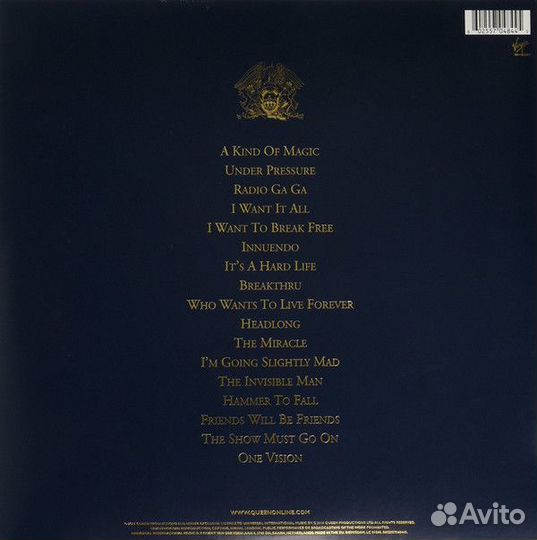 Виниловая пластинка Queen - Greatest Hits II (180