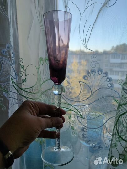 Бокалы марганцевое стекло СССР