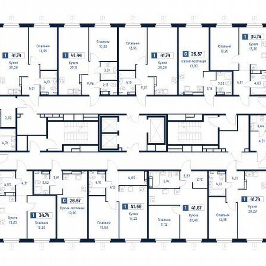 3-к. квартира, 77,6 м², 5/18 эт.