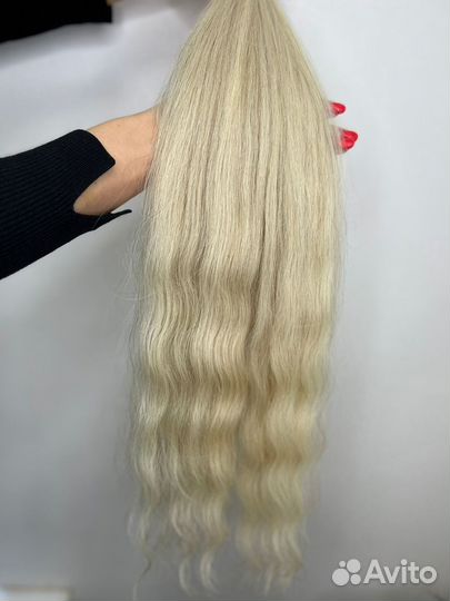Волосы для наращивания 70 см блонд волна