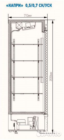 Холодильный шкаф Марихолодмаш Капри 0,5 ск