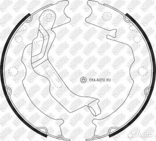 Nibk FN0658 Колодки стояночного тормоза chevrolet