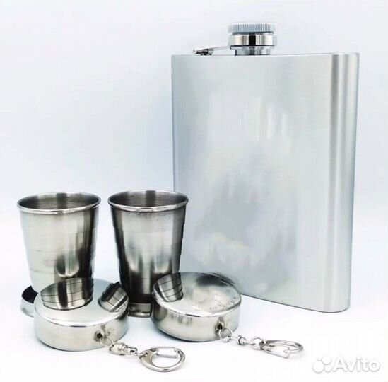 Фляжка со стопками 532мл в чехле