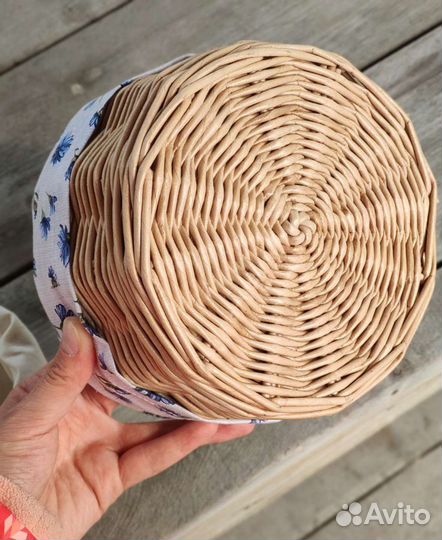 Плетеные корзины с чехлом