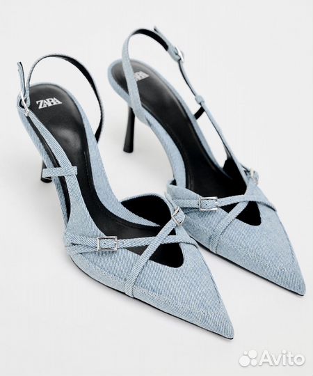 Джинсовые туфли zara