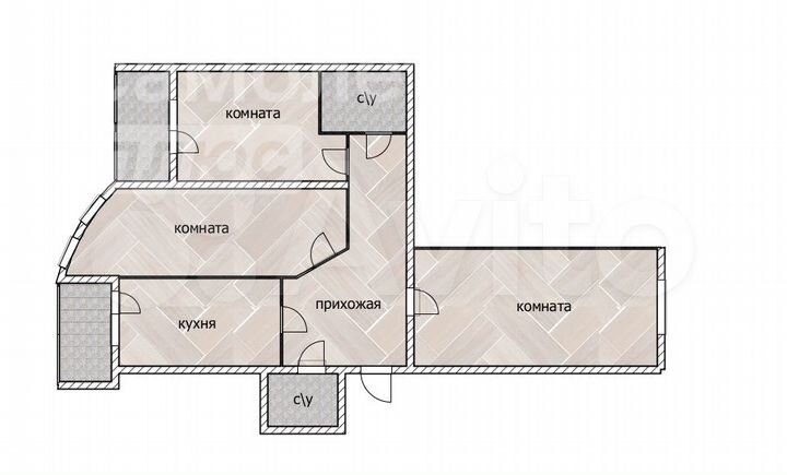 3-к. квартира, 100,9 м², 1/10 эт.