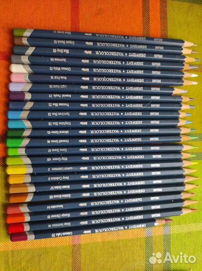 Акварельные карандаши derwent watercolour 16 / 24