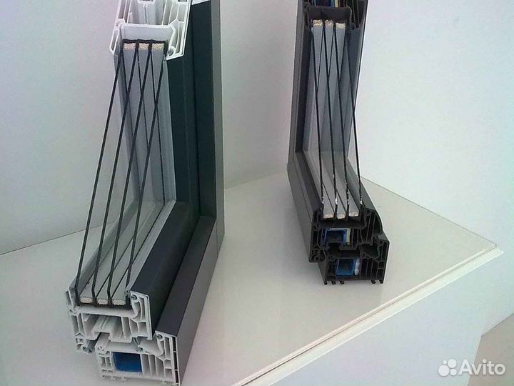 Ремонт окон, стеклопакет ударопрочный RAL7774