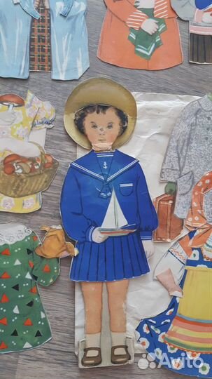 Кукла бумажная 1965г