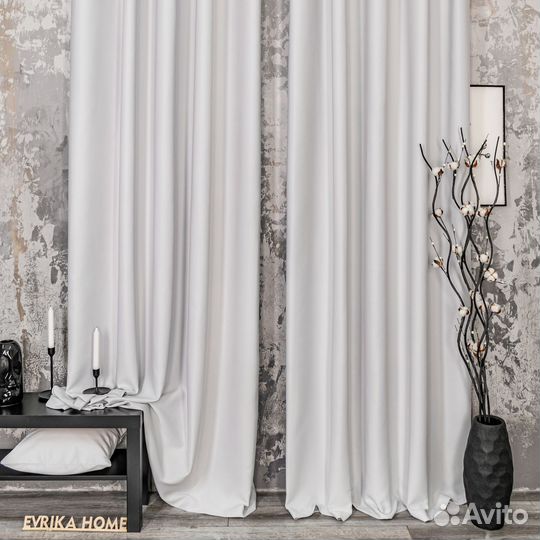 Портьеры блэкаут Амадео Платиновый шторы