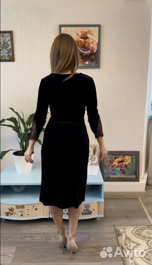 Платье велюр