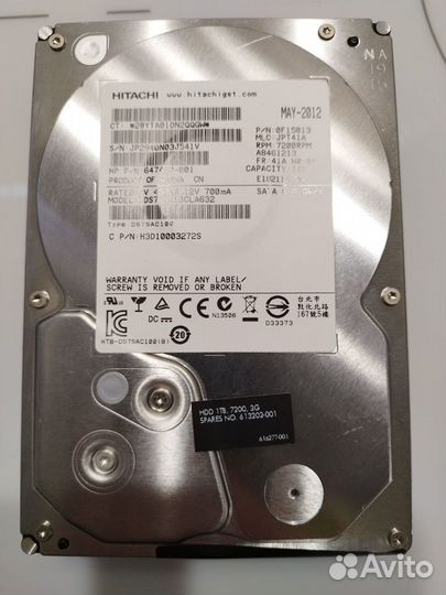 Жесткий диск Hitachi HDS721010CLA632 1Tb 7200