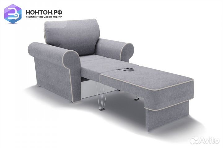 Кресло еврокнижка Прованс серое