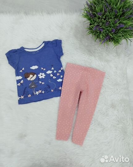 Фирменные красивые комплекты лето 80-86 см