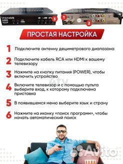 Цифровая тв приставка DVB-T2/IP TV Wi-Fi