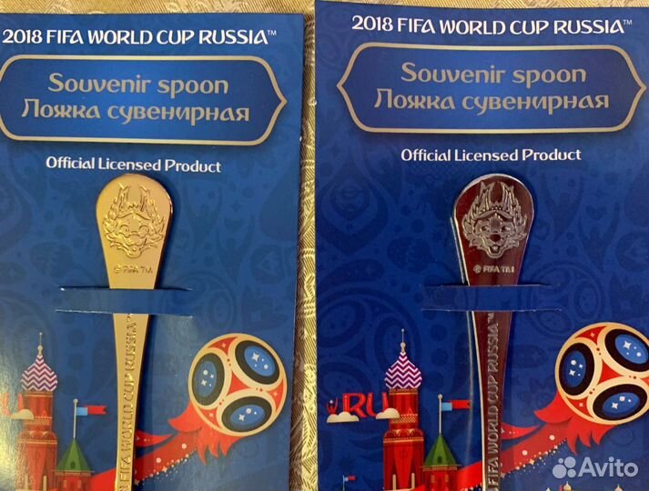 Набор из 8 Лицензионных ложек Fifa. Чм 2018