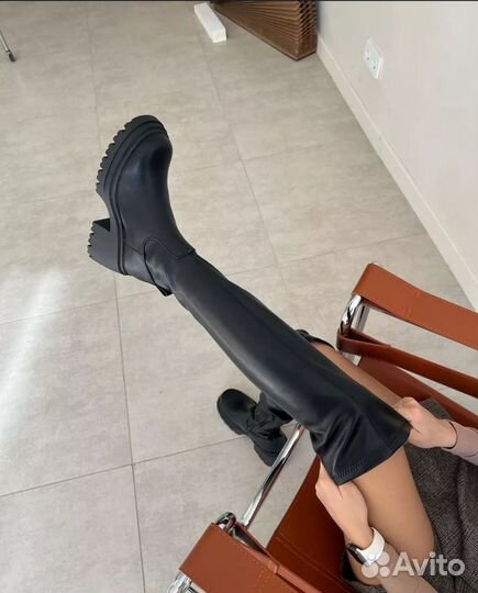 Зимние ботфорты женские