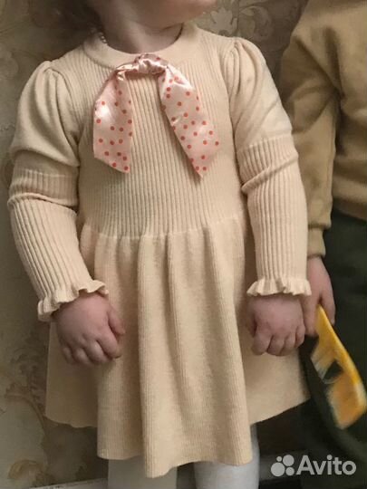 Вязанное платье для девочки Корея