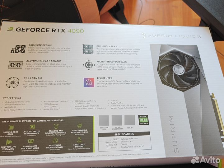 Видеокарта rtx 4090 suprim liquid x