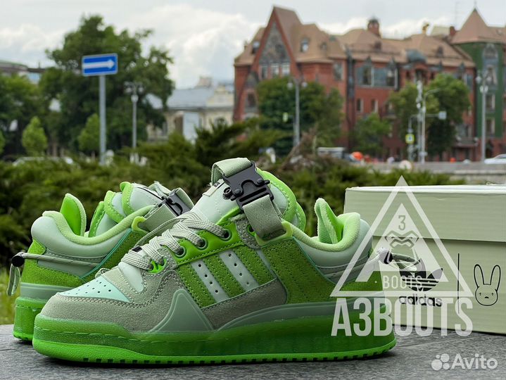 Кеды Adidas Forum Bad Bunny Fluorescent Green