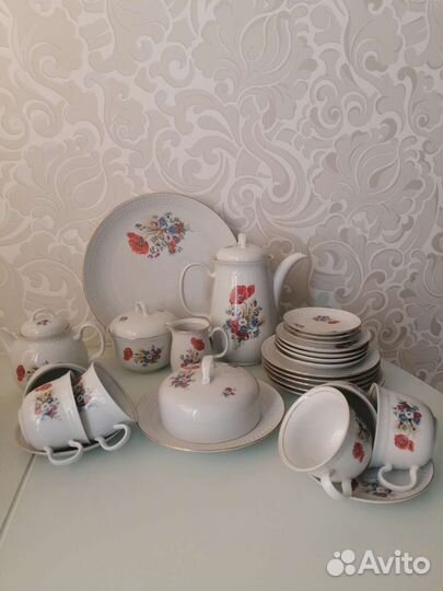 Чайный сервиз ГДР кахла