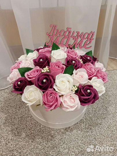 Букеты из мыльных роз