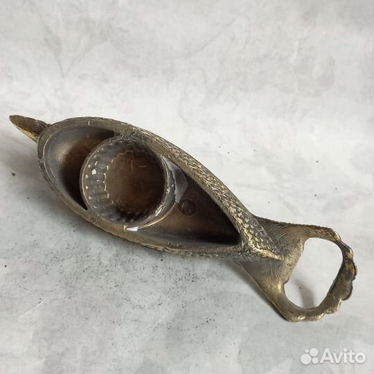 Бронзовая статуэтка утка открывашка коллекционная