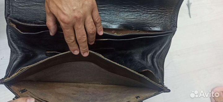 Винтажный портфель кожаный
