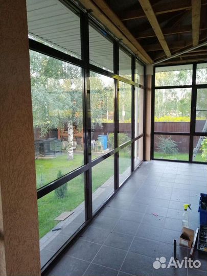 Остекление коттеджа беседки веранды бани крыльца